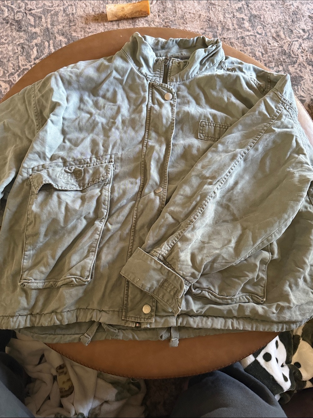 American Eagle Outfitters Light Olive Military Field Jacket